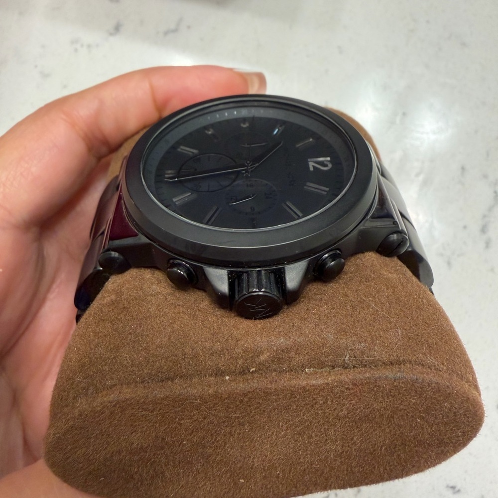 Michael Kors Black Stainless Steel Watch - Picture 6 of 11